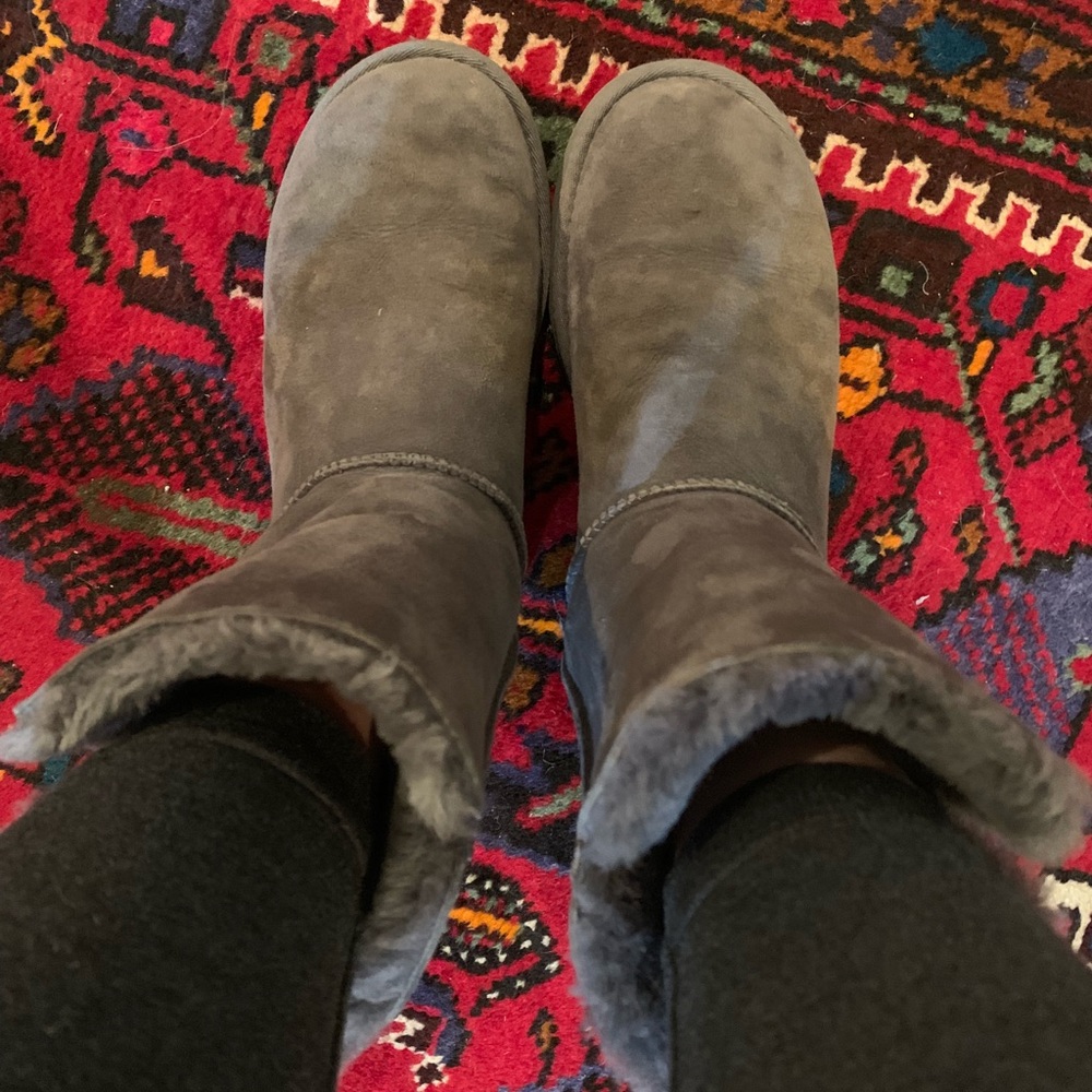 Ugg short bailey button boot II - gray